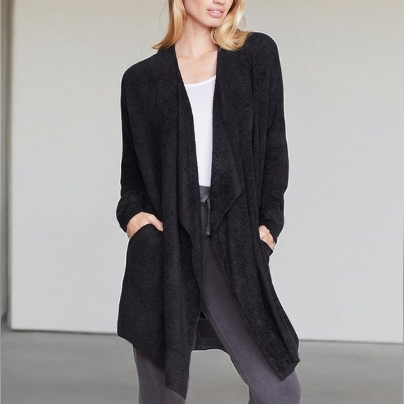 Barefoot Dreams CozyChic Lite Island Wrap In Black Size S/M - Picture 16 of 16